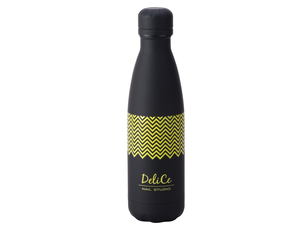Вакуумная термобутылка Vacuum bottle C1, soft touch, 500 мл, черный, с УФ печатью-1