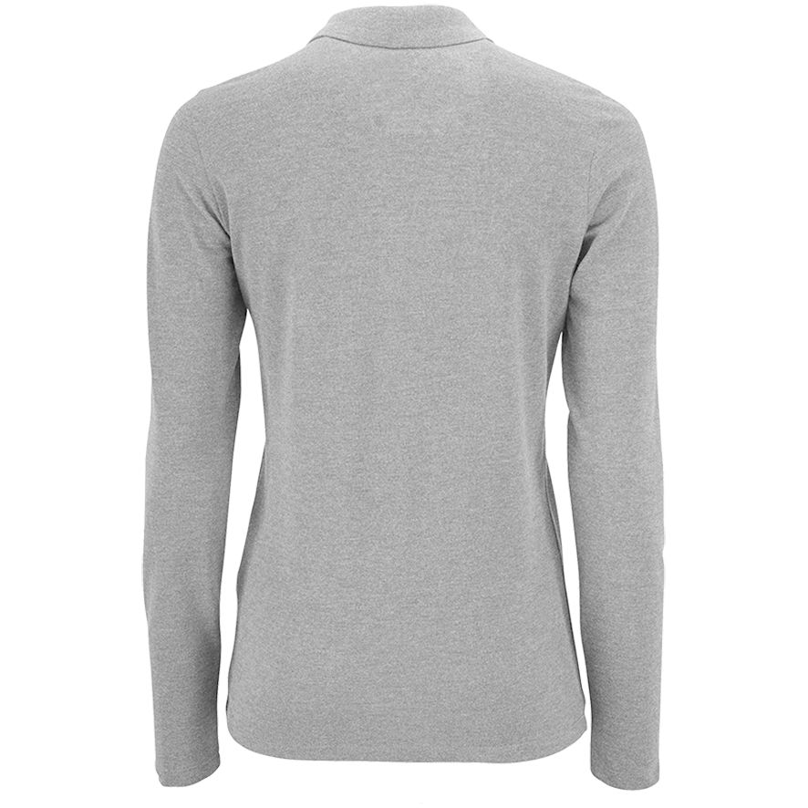 Рубашка поло женская с длинным рукавом Perfect LSL Women, серый меланж-2