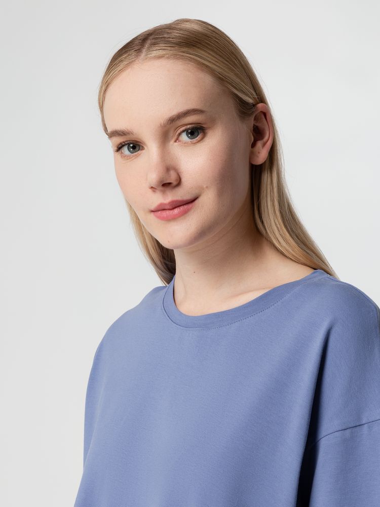 Футболка унисекс оверсайз Street Vibes, синяя (лавандовая)-5