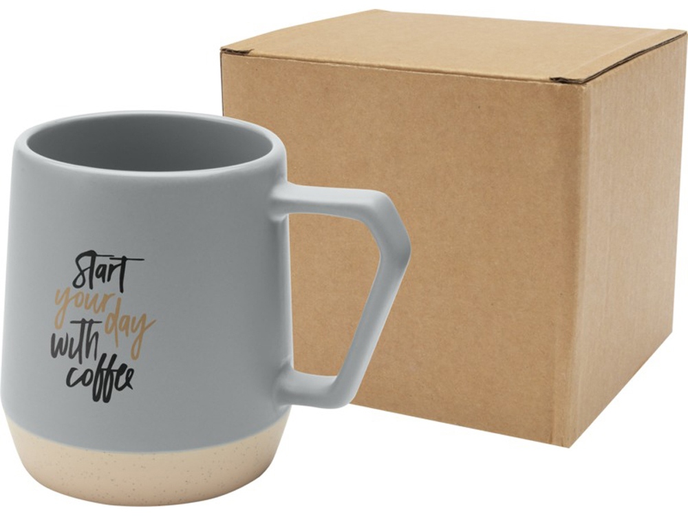 Dolce керамическая кружка объемом 300 мл с матовой отделкой, серый-5
