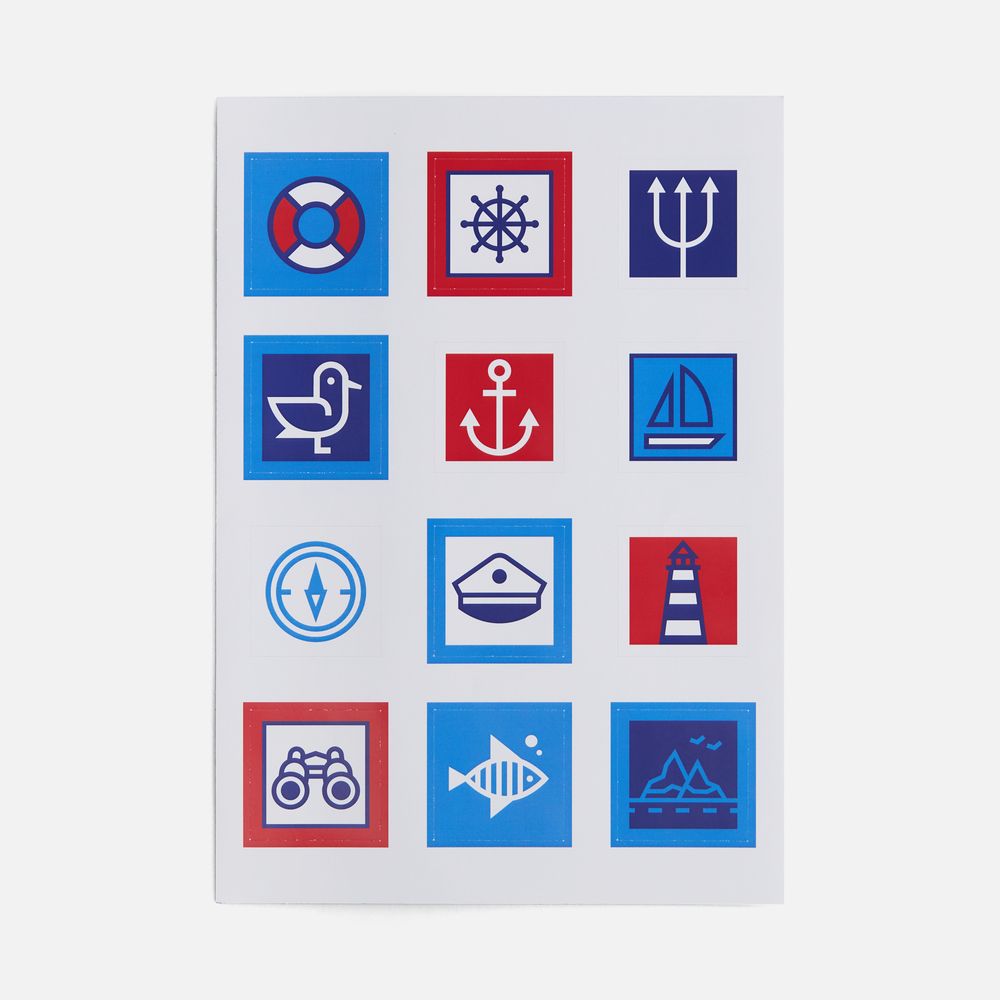 Стикерпак бумажный Industry, море-1