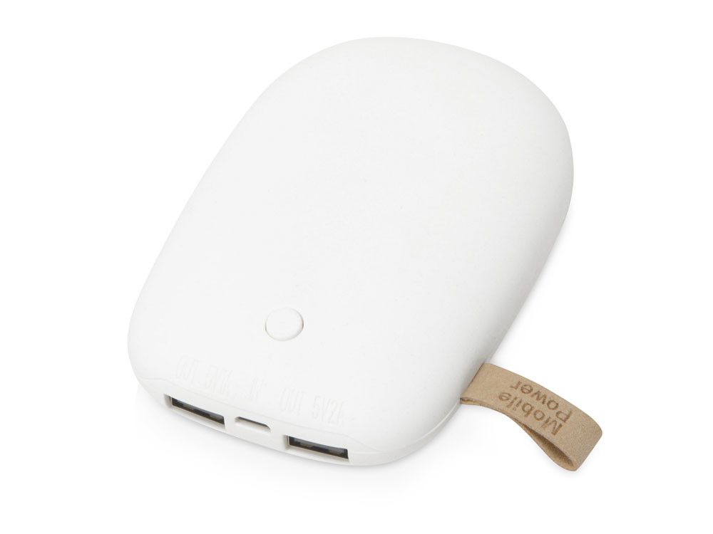 Внешний аккумулятор в форме камня Stone, 7800 mAh, белый-0