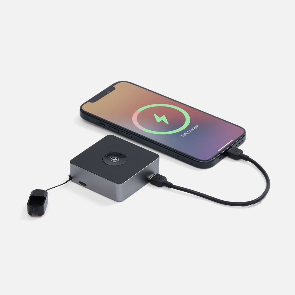 Внешний аккумулятор с беспроводной зарядкой Aura Power 5000 мАч, серый-3