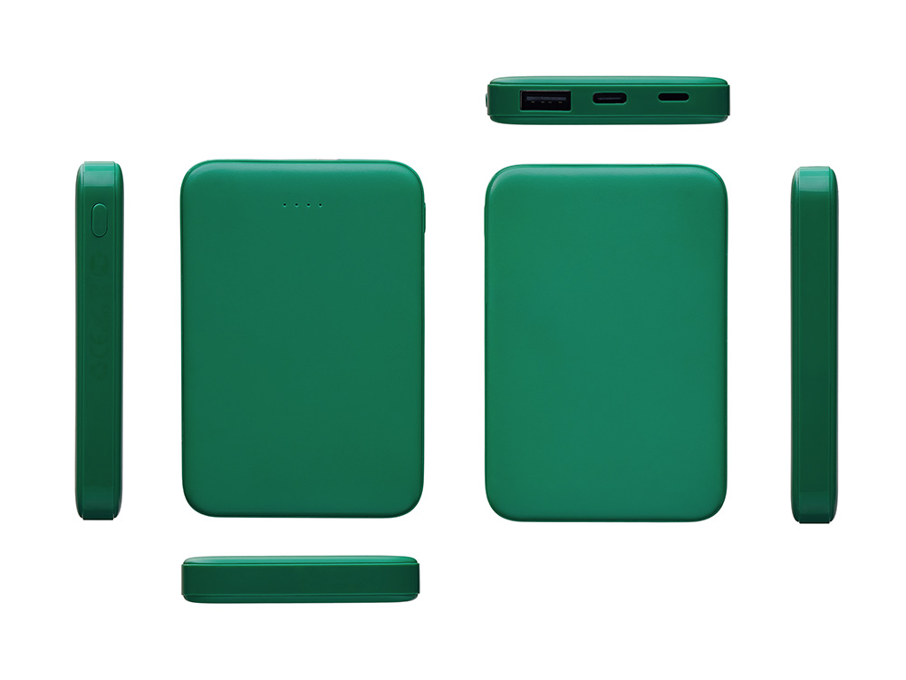 Внешний аккумулятор Simp, 5000 мАч, зеленый-4