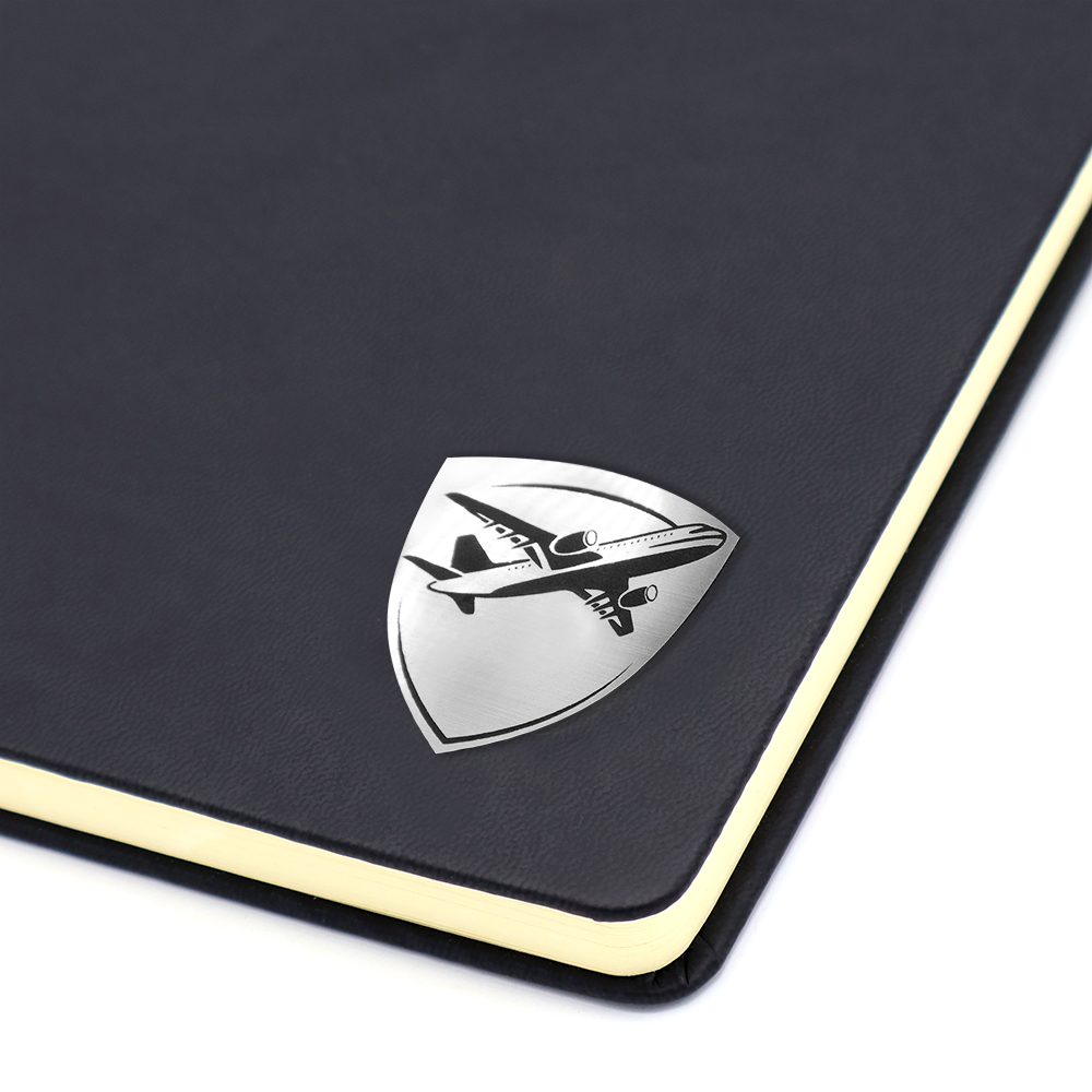 Шильд-наклейка самолет, Серебристый-1