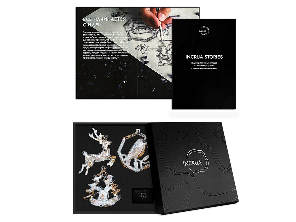 Елочные игрушки ( Снегирь+ Олень+ Ель) Розовый кварц-1