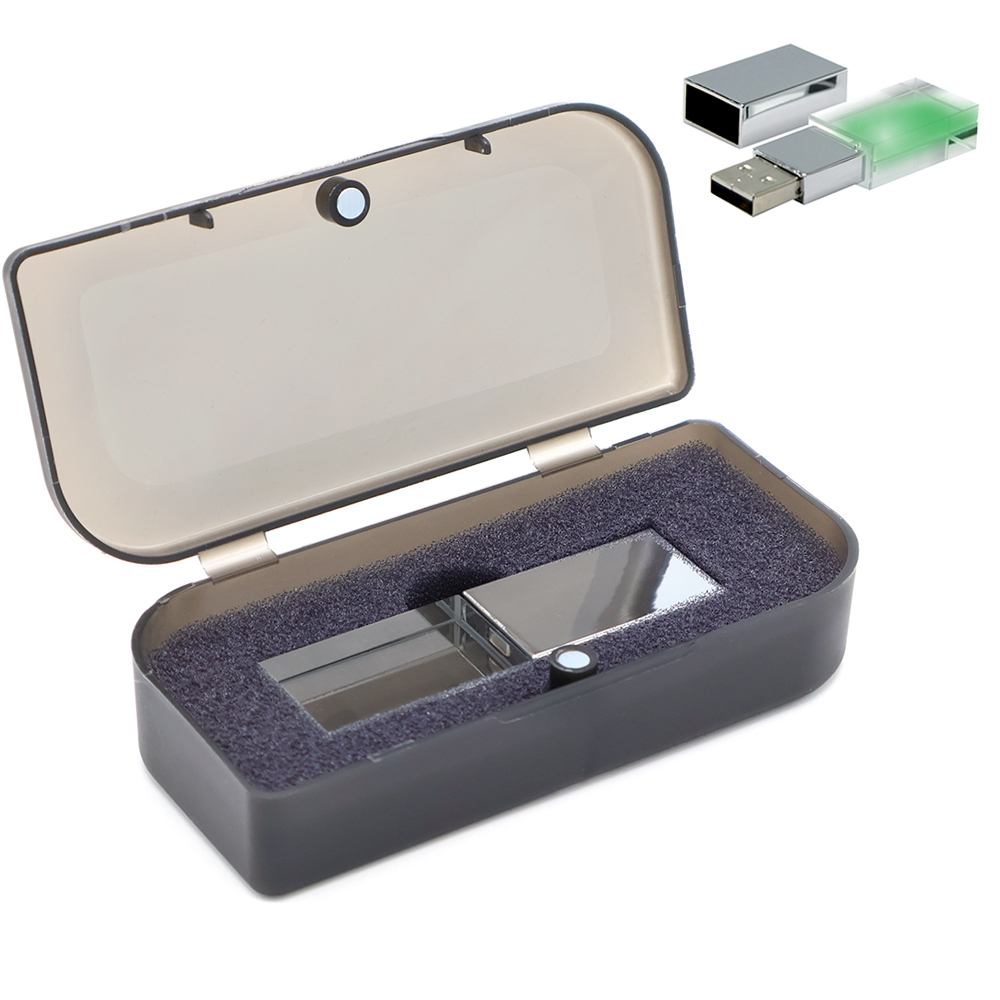 Флешка Moon 16 Гб в футляре, Зелёный-0