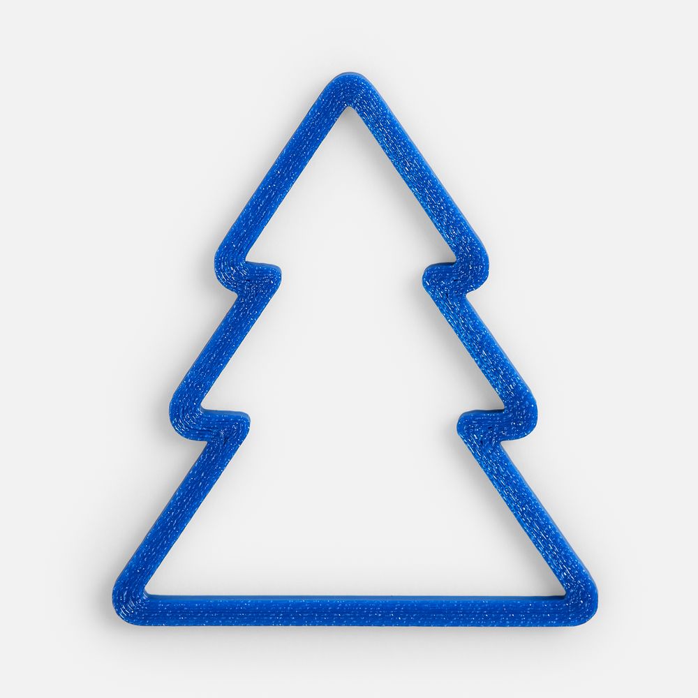 Подвеска «Елочка», 3D-печать, синяя-0