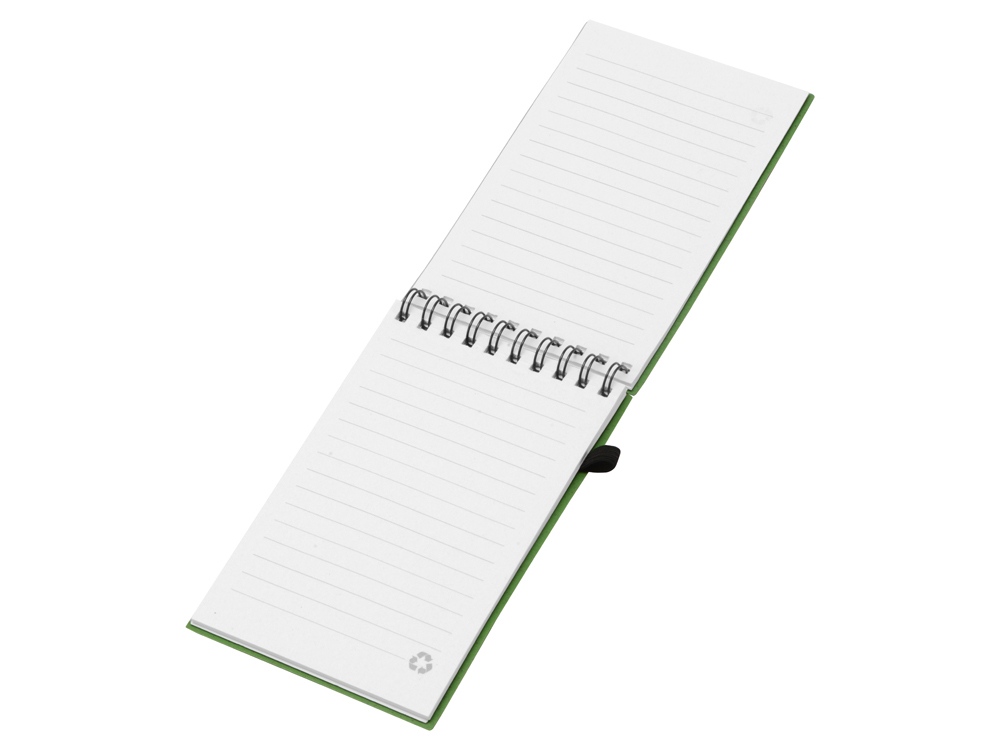 Блокнот B7 Toledo S, зеленый + ручка шариковая Pianta из пшеничной соломы, зеленый-2