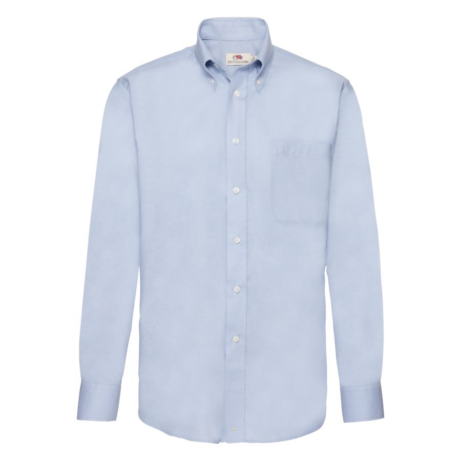 Рубашка мужская LONG SLEEVE OXFORD SHIRT 135, голубой-0