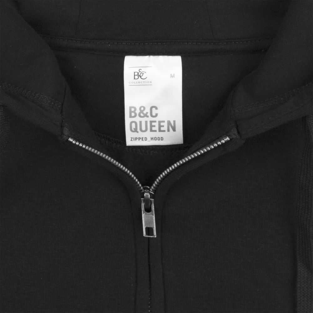 Толстовка на молнии с капюшоном женская Queen, белая-3