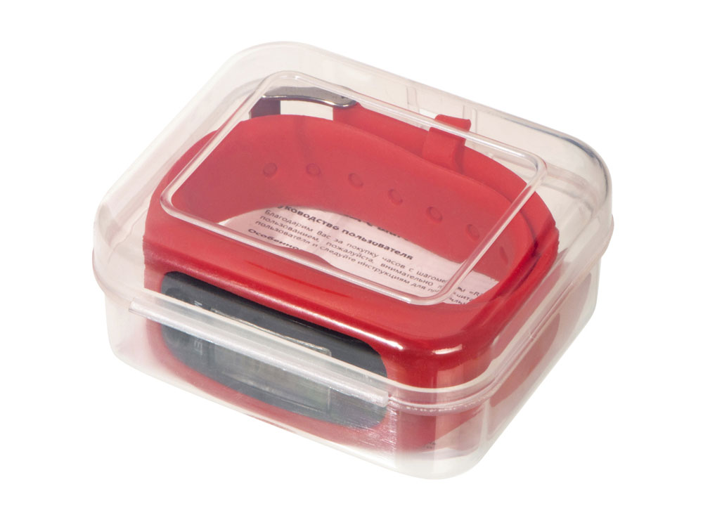 Наручные часы с шагомером Ridley, красный-5