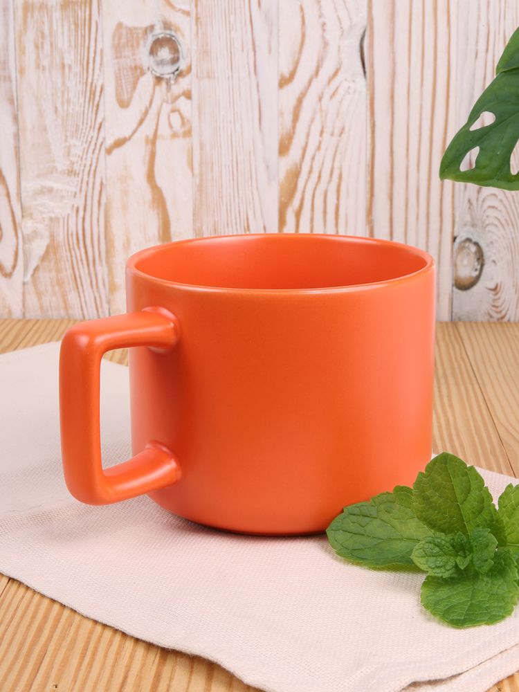 Чашка Jumbo в коробке матовая, оранжевая-3