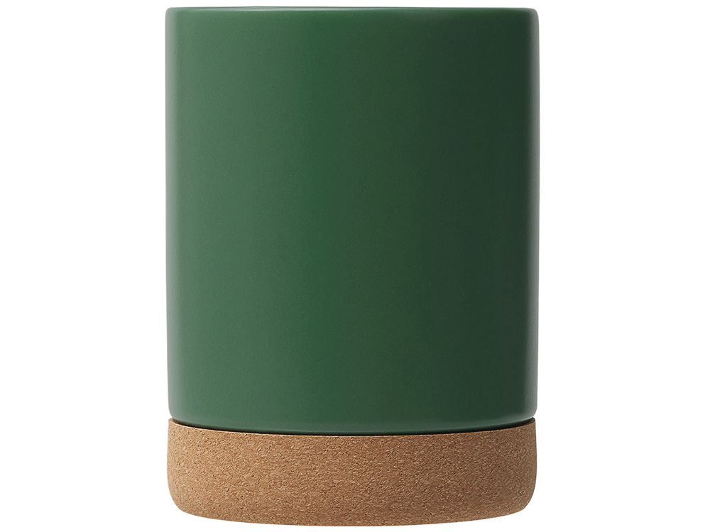 Кружка 450 мл с пробковым дном Корк & Бон, глубокий зеленый-3