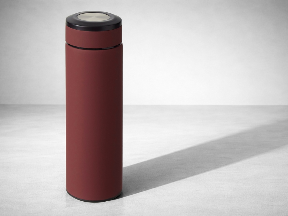 Термос Confident с покрытием soft-touch 420мл, бургунди-6