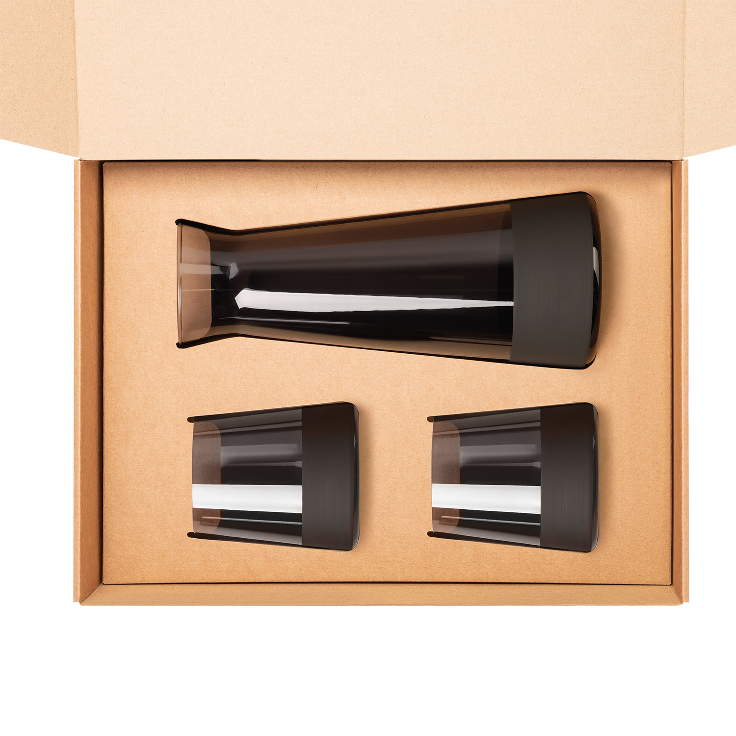 Подарочный набор декантер + 2 стакана Блэк Эдишн (Black Edition), черный-1