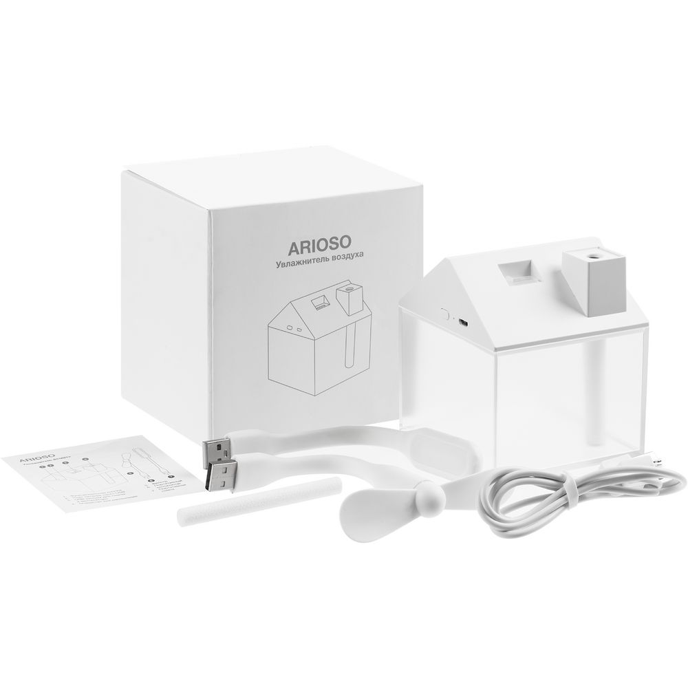 Настольный увлажнитель Arioso с вентилятором и лампой, белый-4