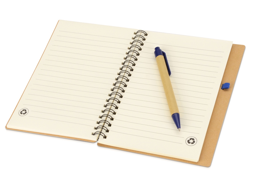 Блокнот Helly с ручкой, синий-2