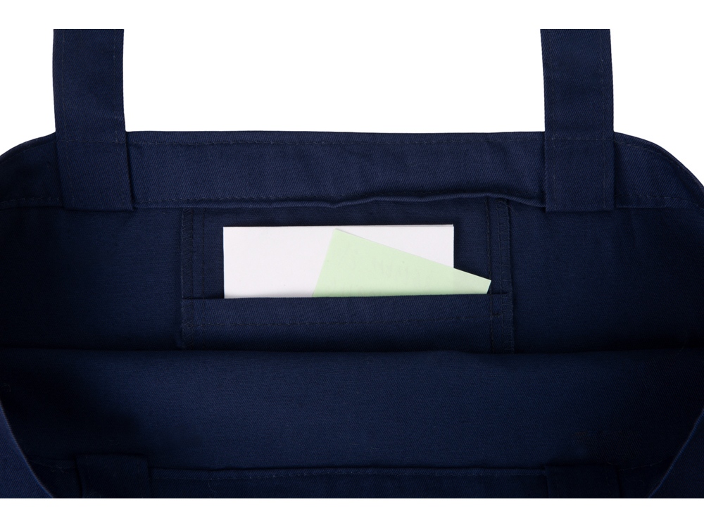 Сумка с широким дном и боками, синий-7