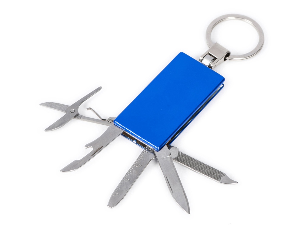 Мультитул-брелок 5-в-1 Badge, синий-0