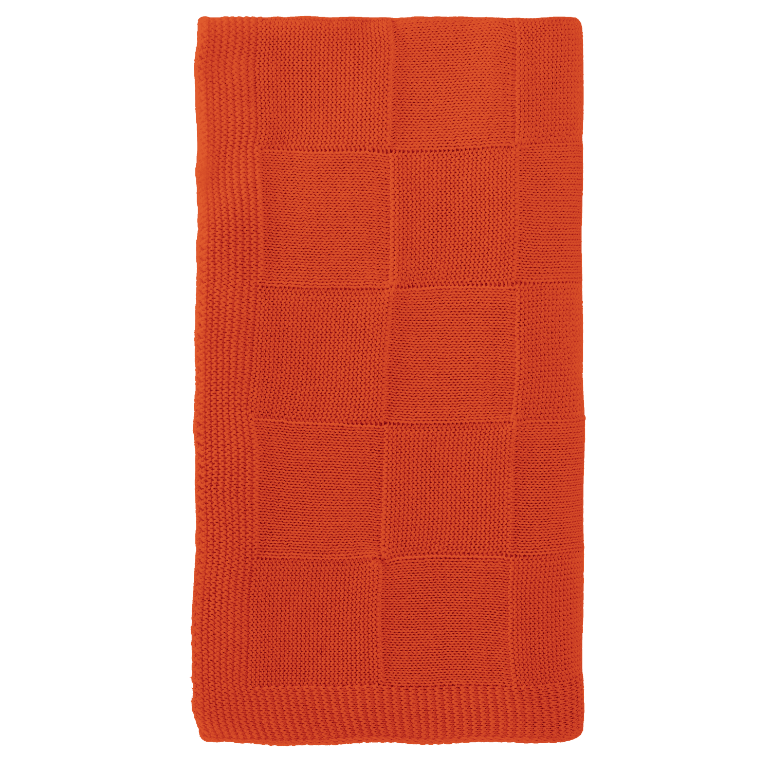 Плед Cella вязаный, оранжевый (без подарочной коробки)-1