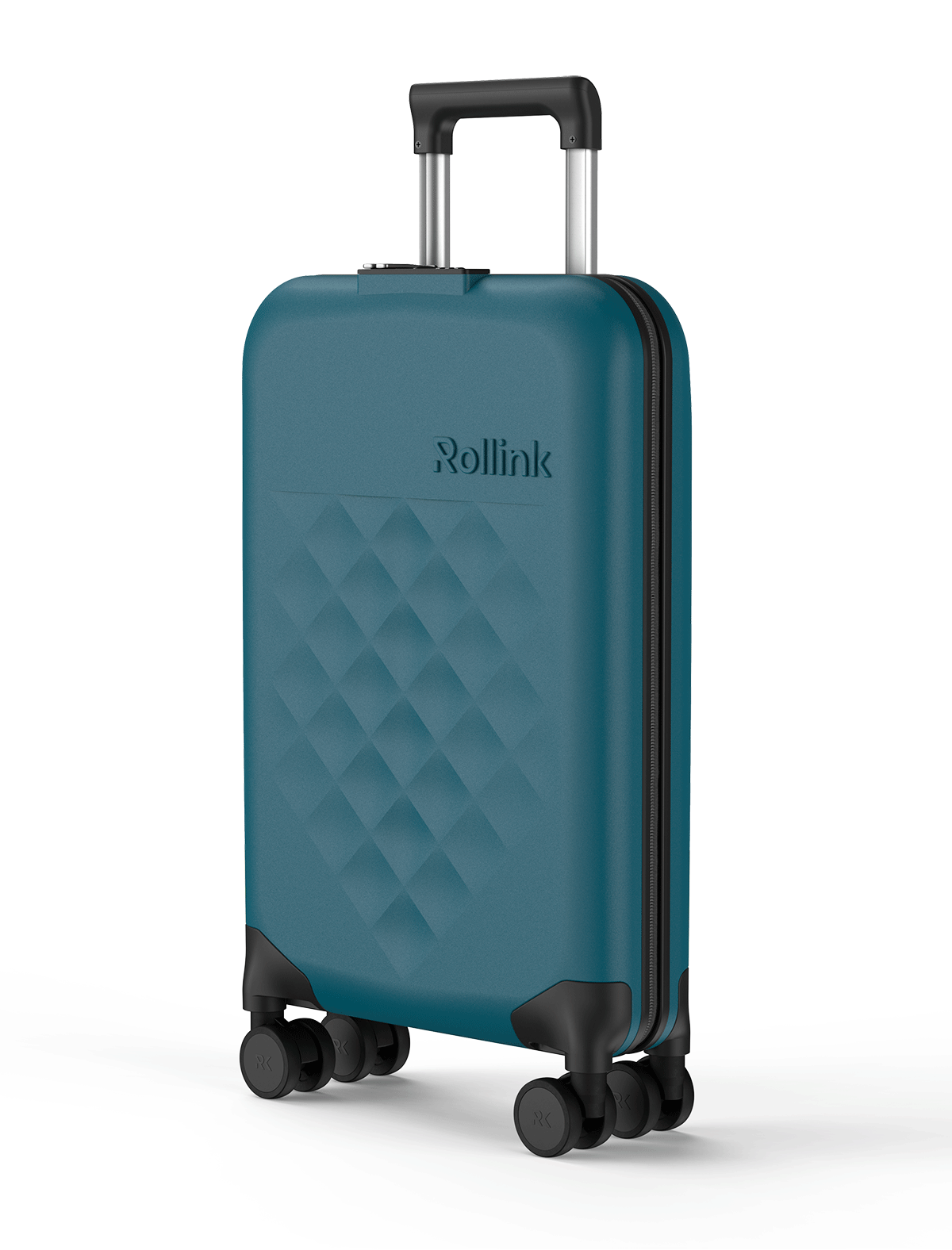 Чемодан складной Rollink Vega 360 55x40x20 см, 4 колеса, сине-зеленый-3