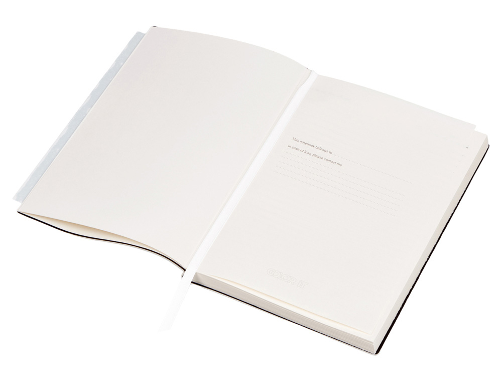 Бизнес-блокнот C1 софт-тач, гибкая обложка, 128 листов, белый-2