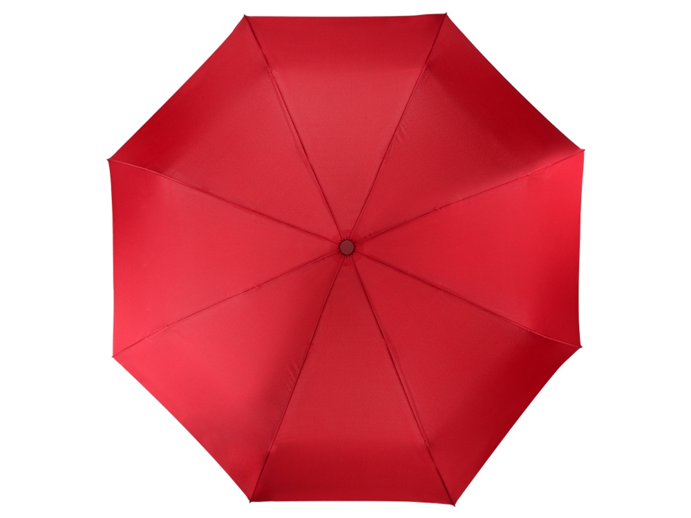 Зонт складной Irvine, полуавтоматический, 3 сложения, с чехлом, красный-5