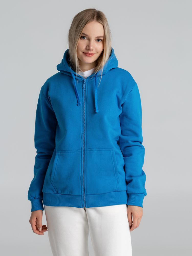 Толстовка на молнии с капюшоном Siverga Heavy 2.0, бирюзовая-4