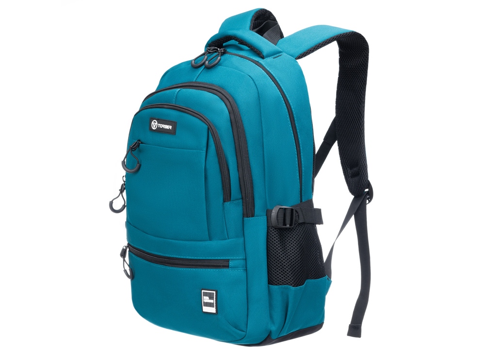 Рюкзак TORBER CLASS X, зелёный, 46 х 32 х 13 см + Мешок для сменной обуви в подарок!-1