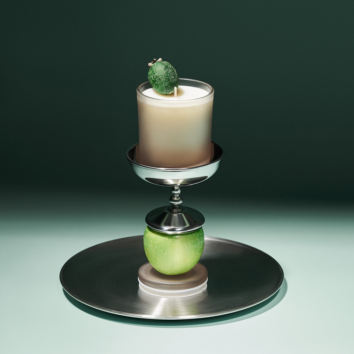 Ароматическая свеча Мизу (Mizu), бежевая-9