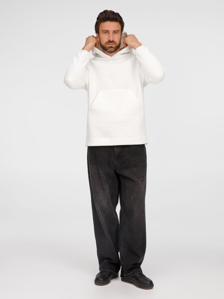 Худи унисекс оверсайз Easy Street, молочно-белое-5