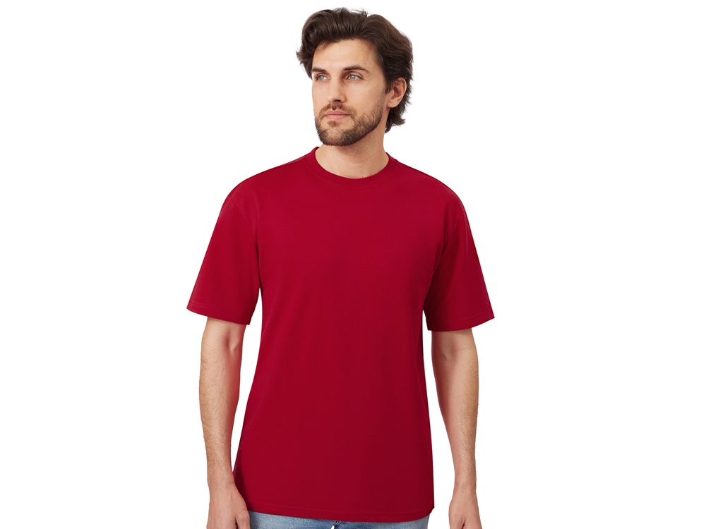 Футболка из френч терри Warsaw унисекс 220гр, красный-1