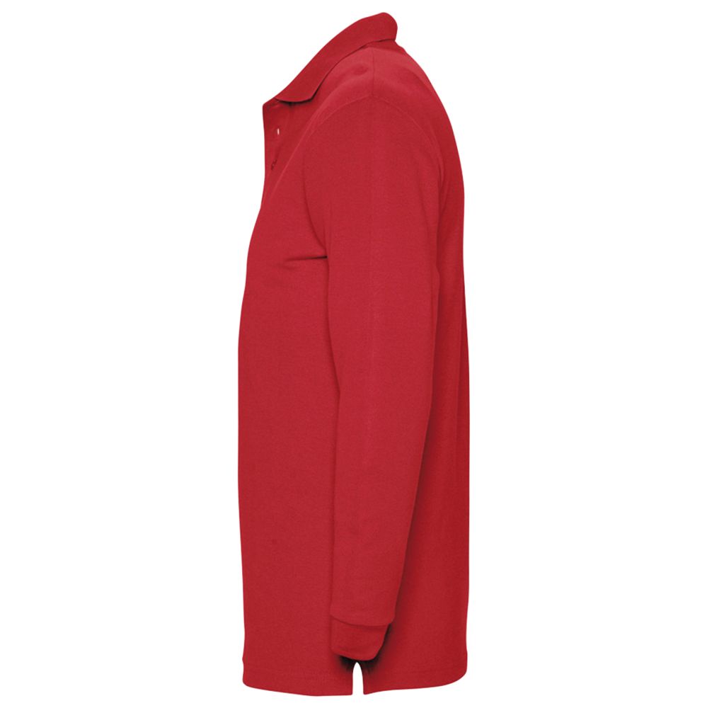 Рубашка поло мужская с длинным рукавом Winter II 210 красная-1