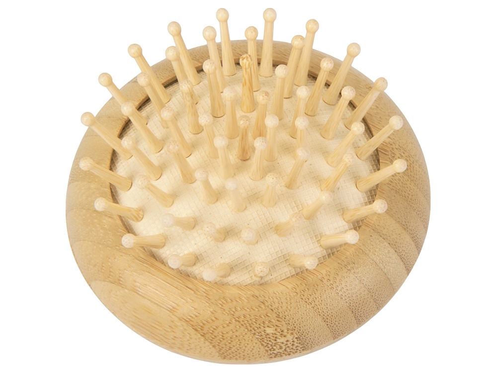 Расческа с зеркалом из бамбука Daisy, натуральный-1