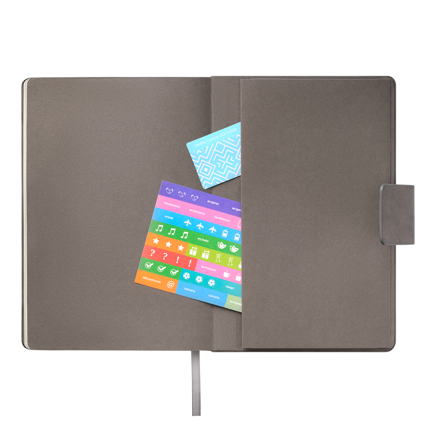 Ежедневник Ritz недатированный, серый, твердая обложка-9