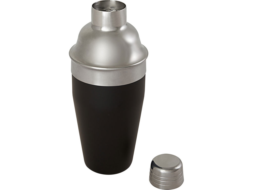 Шейкер для коктейлей Gaudie из переработанной нержавеющей стали, сплошной черный-0