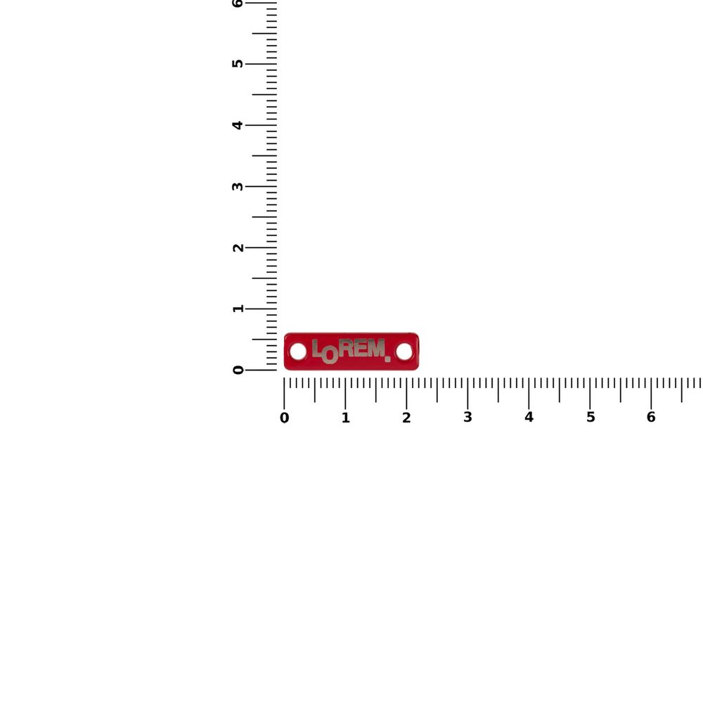 Шильдик металлический Alfa Liten, красный-2