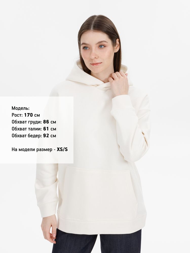 Худи оверсайз унисекс Snuggie, молочно-белое-3
