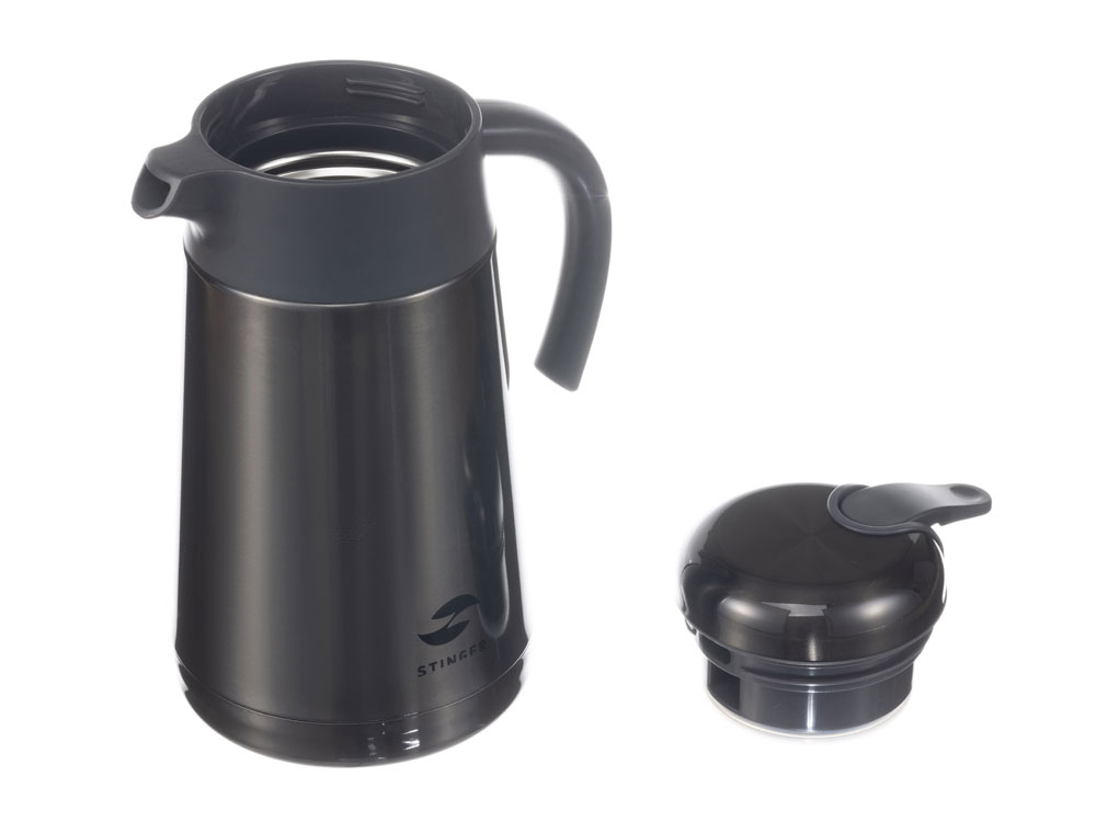 Термокофейник Stinger, 1,6 л, нержавеющая сталь, чёрный, 18 x 13,6 x 25,9 см-2