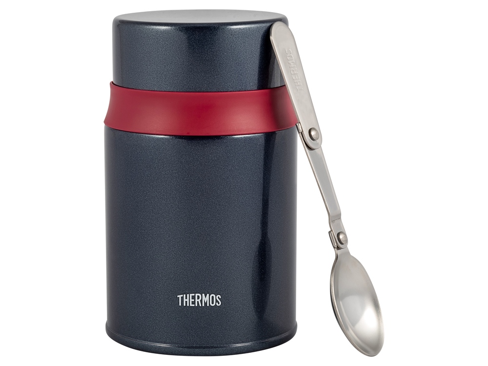 Термос из нерж.стали в комплекте с ложкой тм THERMOS TCLD-520S, синий-1