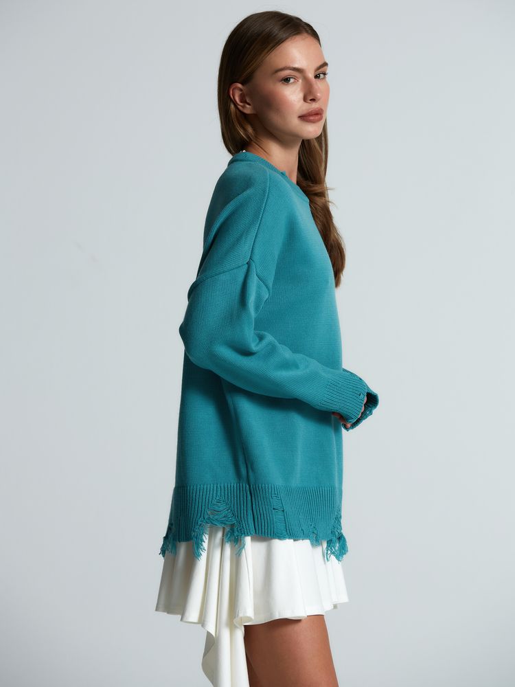 Свитер оверсайз Tricksy Net Grunge на заказ, акрил-4