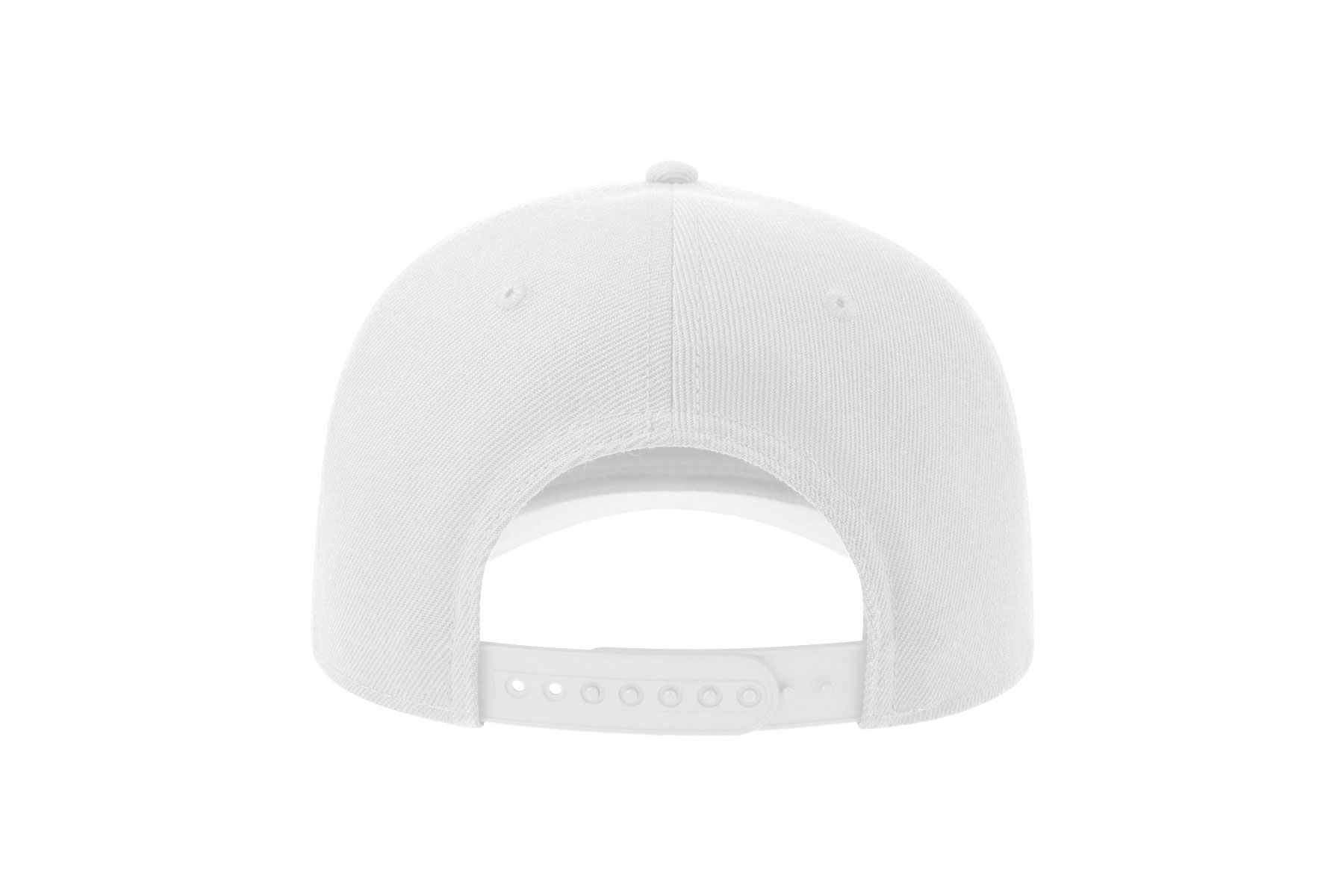 Бейсболка BEAT-S, 6 клиньев, пластиковая застежка, белый-1