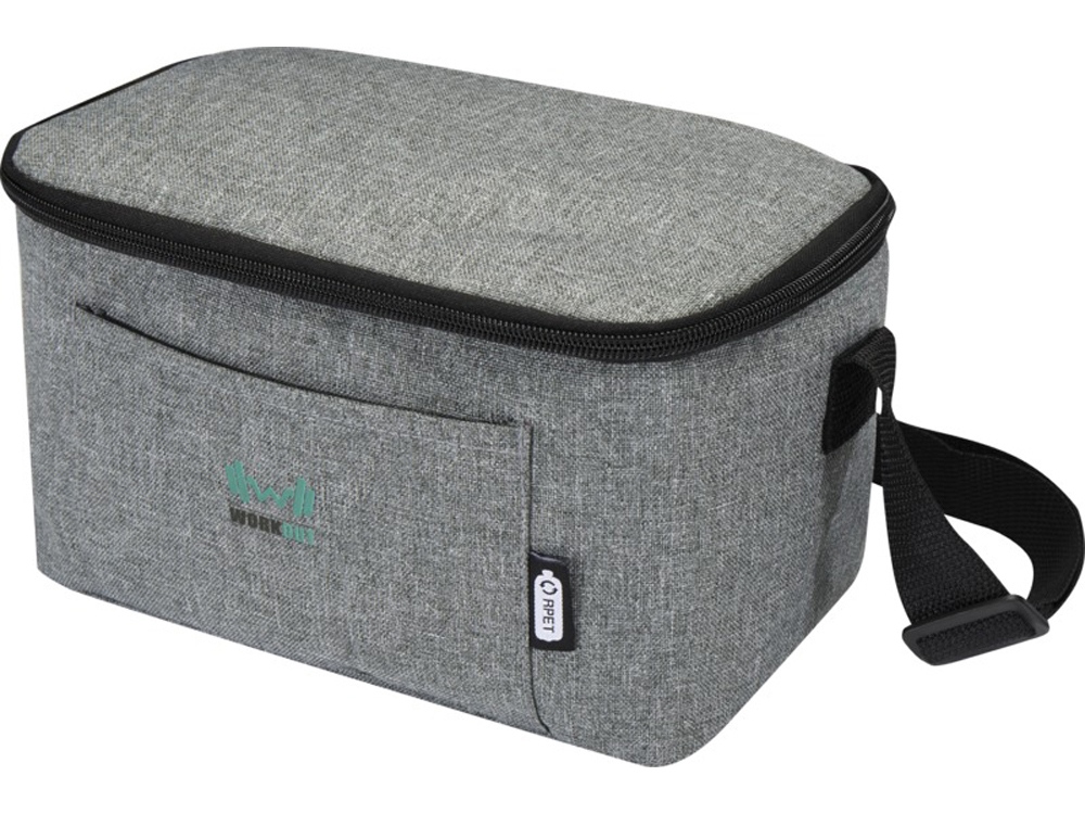 Tundra сумка-холодильник на 6 банок из переработанного РЕТ-пластика - Серый яркий-4