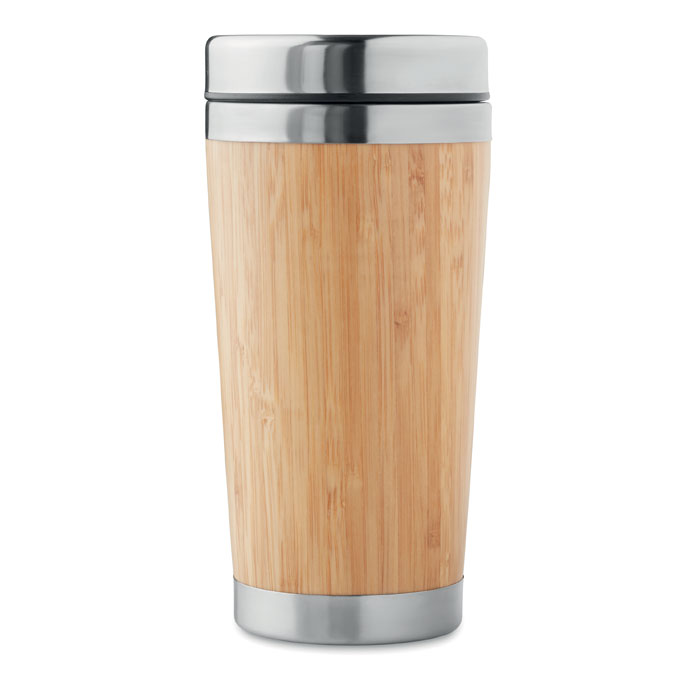 Термокружка с бамбуком 400ml, древесный-3