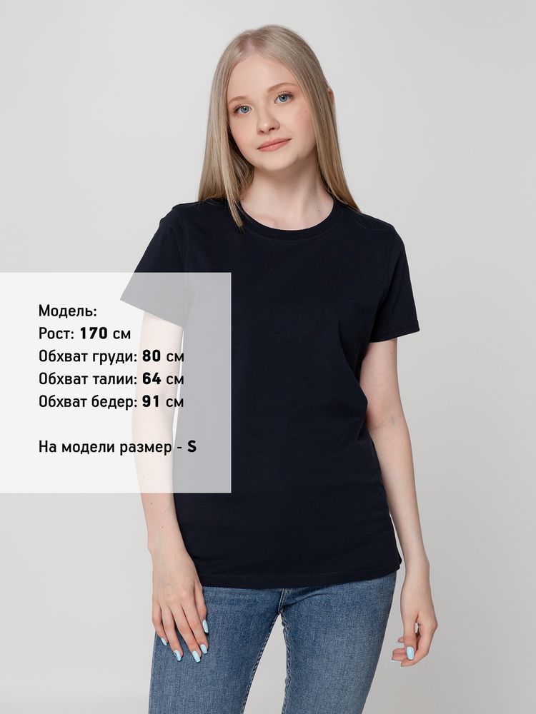 Футболка женская T-bolka Lady, темно-синяя-3