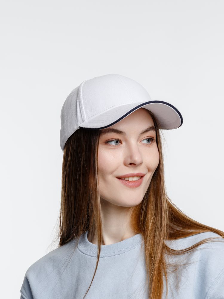 Бейсболка Spiker, белая с темно-синим-2