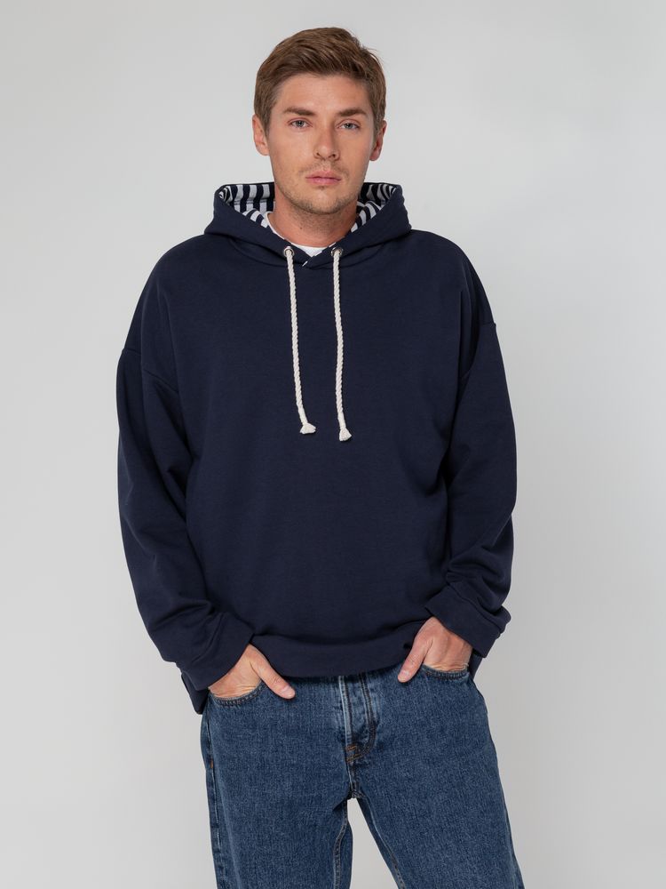 Худи унисекс оверсайз Seamark, темно-синее-0