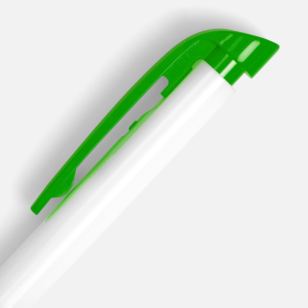 Ручка шариковая Favorite, белая с зеленым-1