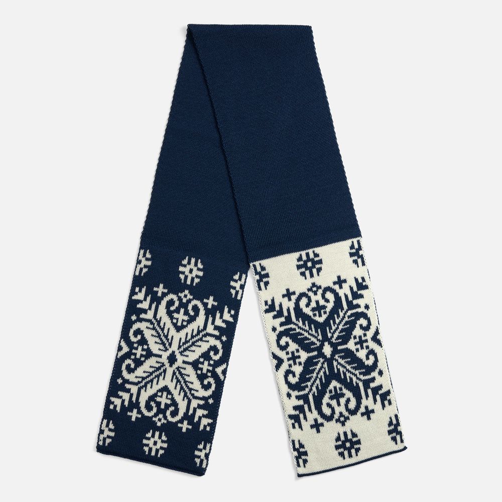 Шарф Wintertude M, синий с белым-0